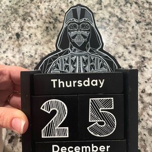 Black Star Wars Perpetual Desk Calendar